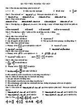 Bài tập trắc nghiệm môn Toán Lớp 10 - Chương I